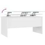 vidaXL Table basse Blanc 102x50 5x46 5 cm Bois d'ingénierie