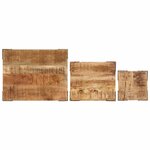 vidaXL Tables d'appoint gigognes 3 Pièces bois de manguier massif brut