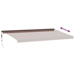 vidaXL Auvent rétractable automatique marron 600x350 cm