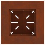 vidaXL Foyer de cheminée Marron 48 x 48 x 40 cm Acier patiné