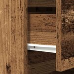 vidaXL Table de chevet avec 3 tiroirs vieux bois 39x35x65 cm