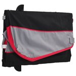 vidaXL Remorque de vélo noir et rouge 30 kg fer