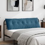 vidaXL Coussin de Dos Bleu 160 x 50 cm Tissu en velours côtelé