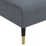 vidaXL Chaise longue gris foncé velours