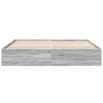 vidaXL Cadre de lit sans matelas sonoma gris 200x200 cm