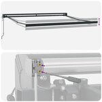 vidaXL Auvent rétractable automatique bordeaux 300x250 cm