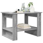 vidaXL Table basse Gris Sonoma 72 x 50 x 50 cm Bois d'ingénierie