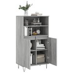 vidaXL Buffet haut Sonoma gris 60x36x110 cm Bois d'ingénierie
