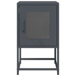 vidaXL Table de chevet anthracite 36x39x60 5 cm acier laminé à froid