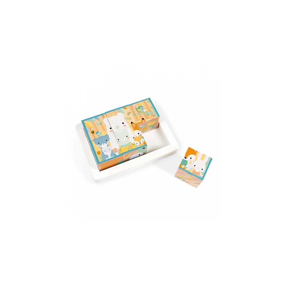 Barquette 6 cubes en bois Pure - La Poste