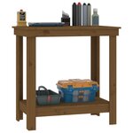 vidaXL Banc de travail Marron miel 80x50x80 cm Bois de pin massif