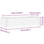 vidaXL Jardinière 110x40x23 cm bois de pin imprégné