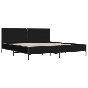 vidaXL Cadre de lit sans matelas noir 200x200 cm
