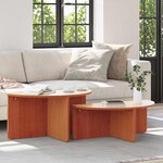 vidaXL Table basse 2 Pièces Marron cire 79 x 39 5 x 40 cm