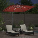 vidaXL Parasol banane à mât déporté Couleur terre cuite