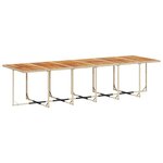 vidaXL Ensemble à manger de jardin et coussins 17 Pièces beige