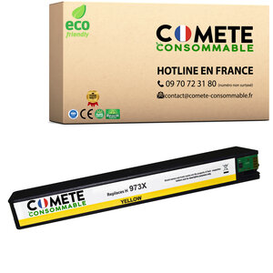 973X - 1 cartouche de toner compatible HP 973X Jaune - Entreprise française - pour HP PageWide Managed MFP P57750, P55250; PageWide Pro 452, 477, MFP 477