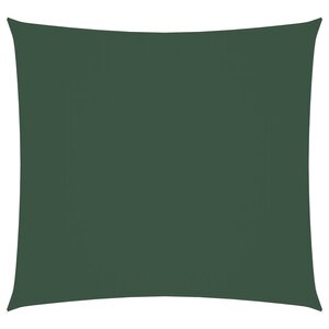 vidaXL Voile de parasol tissu oxford carré 5x5 m vert foncé