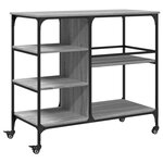 vidaXL Chariot de cuisine sonoma gris 100x45x89 5 cm bois d'ingénierie