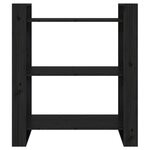 vidaXL Bibliothèque/Séparateur de pièce Noir 80x35x91 cm Pin solide