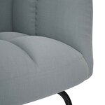 vidaXL Chaise à bascule Gris clair Tissu