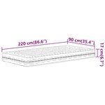 vidaXL Matelas en mousse blanc 90x220 cm dureté H2 H3