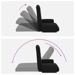vidaXL Fauteuil de sol ajustable Noir Velours grainé