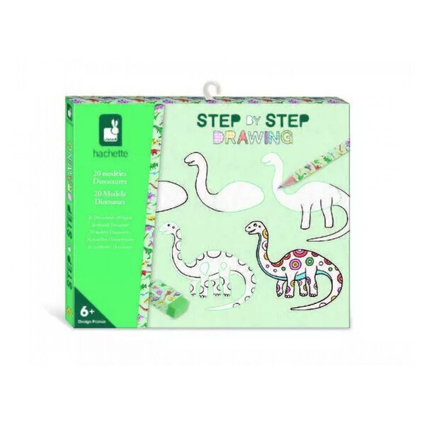Step by step Drawing 20 modeles dino