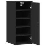 vidaXL Armoire à chaussures Noir 32x35x70 cm Bois d’ingénierie