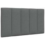 vidaXL Coussin de tête de lit gris foncé 90 cm tissu