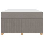vidaXL Cadre de lit avec matelas avec matelas Taupe 120 x 200 cm tissu