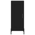 vidaXL Buffet haut Noir 34 5x34x180 cm Bois d'ingénierie