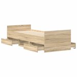 vidaXL Cadre de lit sans matelas chêne sonoma 75x190 cm
