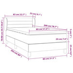 vidaXL Sommier à lattes de lit avec matelas Bleu 80x200 cm Tissu