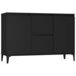 vidaXL Buffet noir 102x35x70 cm bois d’ingénierie
