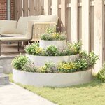 vidaXL Cache-pot de jardin Argent 120 x 120 x 20 cm Acier inoxydable