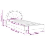 vidaXL Cadre de lit pour enfants avec tête de lit Violet 80 x 200 cm