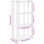 vidaXL Armoire murale de salle de bain Gris Sonoma 30 x 10 x 60 5 cm