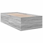 vidaXL Cadre de lit sonoma gris 90x200 cm bois d'ingénierie