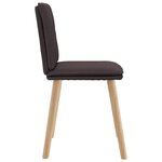 vidaXL Chaises à manger lot de 6 marron foncé tissu
