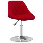 vidaXL Chaises pivotantes à manger lot de 2 Rouge bordeaux Velours