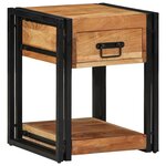 vidaXL Cabinet de chevet avec tiroir 2 Pièces Marron 40 x 40 x 50 cm