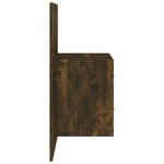 vidaXL Table de chevet murale Chêne fumé