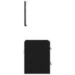 vidaXL Ensemble de mobilier de salle de bain Noir 41 x 38 5 x 48 cm