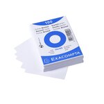 Paquet 100 fiches sous film - bristol uni non perforé 74x105mm - Blanc EXACOMPTA