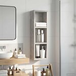 vidaXL Armoire murale de salle de bain Gris Béton 20 x 10 x 60 5 cm