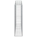 vidaXL Paniers à gabions arqués 6 Pièces 200x30x120/140 cm Fer galvanisé