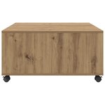 vidaXL Table basse chêne artisanal 75 x 75 x 38 cm Bois d'ingénierie