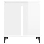 vidaXL Buffet blanc brillant 60x35x70 cm bois d'ingénierie