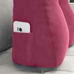 vidaXL Coussin de Dos Bordeaux 45 x 24 x 50 cm Velours